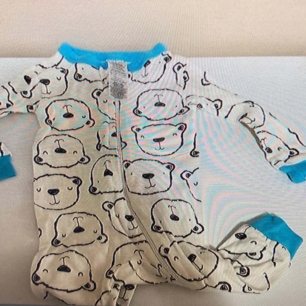Cozy Bear Print Kids Pajamas